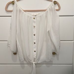 Agaci white transparent blouse